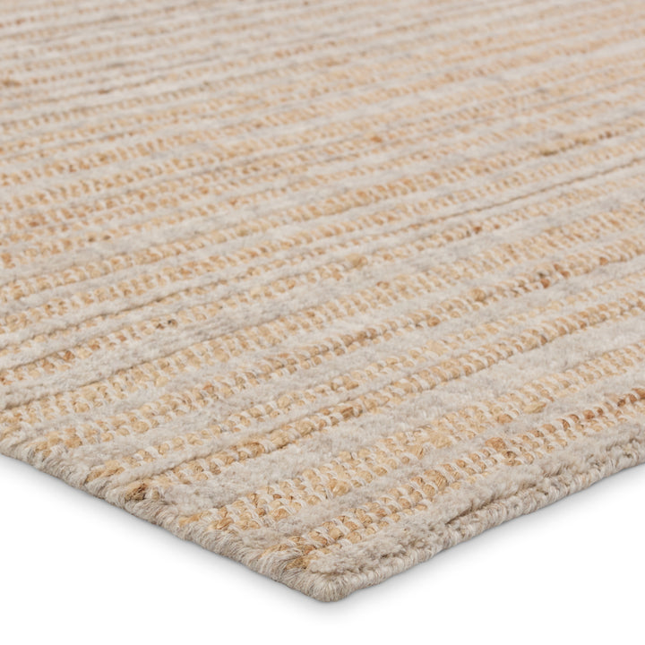 Jaipur Living Abdar Handmade Striped Tan/ Gray Runner Rug (3'X8')