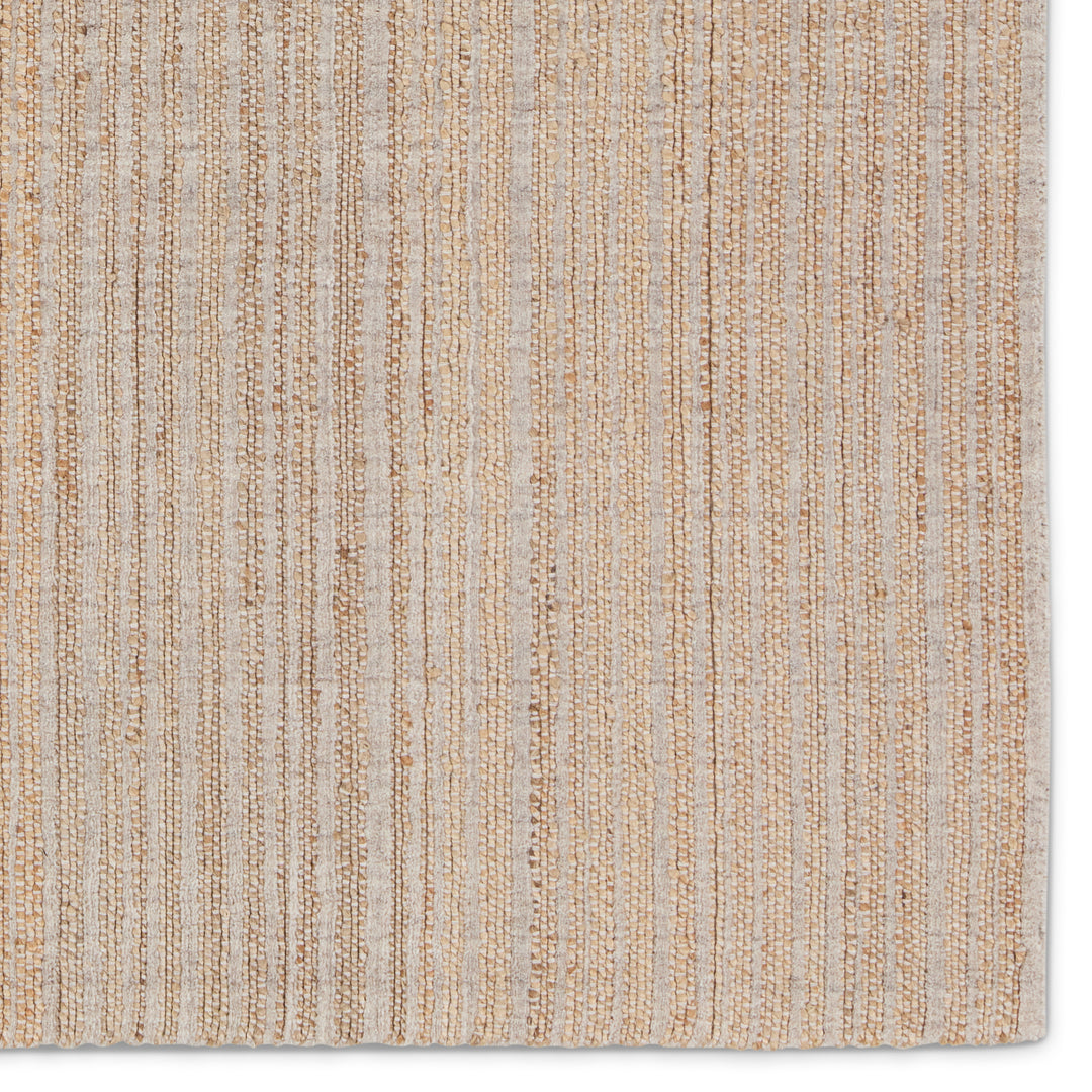 Jaipur Living Abdar Handmade Striped Tan/ Gray Runner Rug (3'X8')