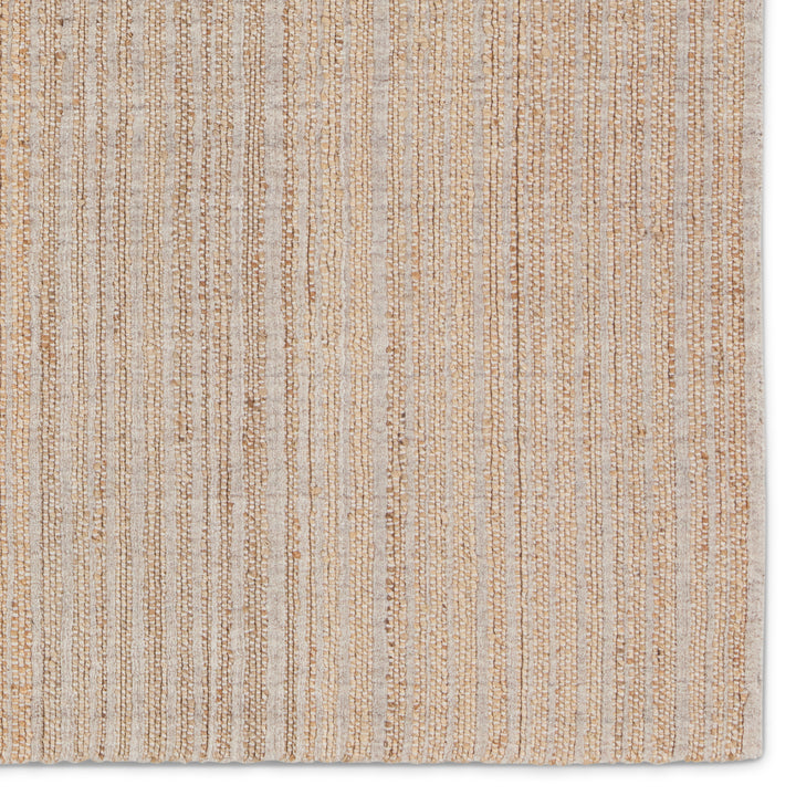 Jaipur Living Abdar Handmade Striped Tan/ Gray Area Rug (9'X12')