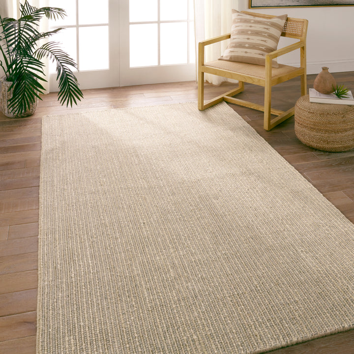 Jaipur Living Latona Handmade Striped Gray/ Tan Area Rug (10'X14')