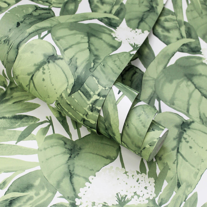 Tropical Peel And Stick Wallpaper-Tempaper & Co.-Tempaper-TR562-Wall PaperJungle Green-4-France and Son