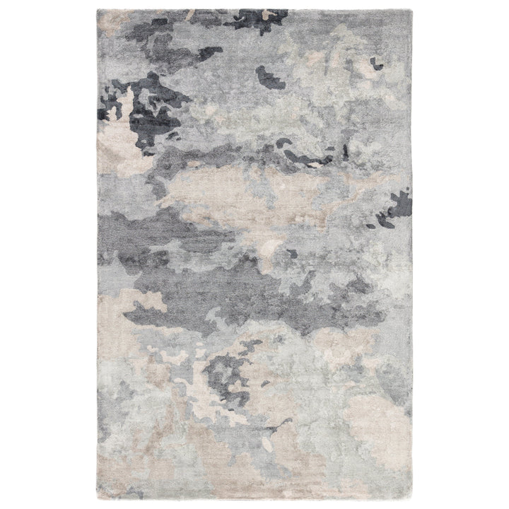 Jaipur Living Glacier Handmade Abstract Gray/ Dark Blue Runner Rug (2'6"X12')