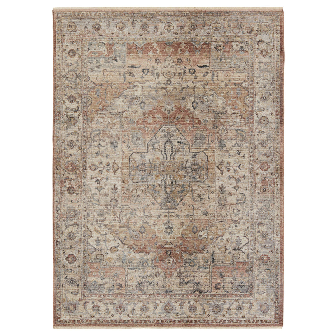 Vibe by Jaipur Living Starling Medallion Tan/ Pink Area Rug (5'3"X8'1")