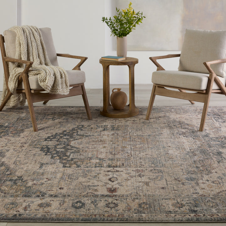 Vibe by Jaipur Living Starling Medallion Tan/ Slate Area Rug (8'X10'4")