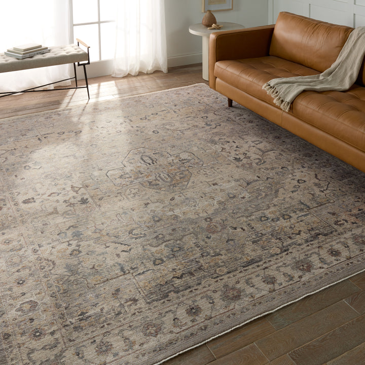 Vibe by Jaipur Living Starling Medallion Tan/ Cream Area Rug (5'3"X8'1")