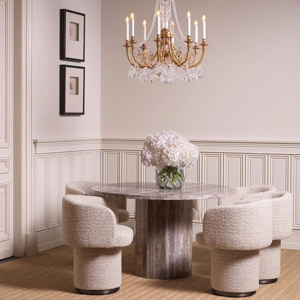 Dining Table Florence Silver Travertine - image 2