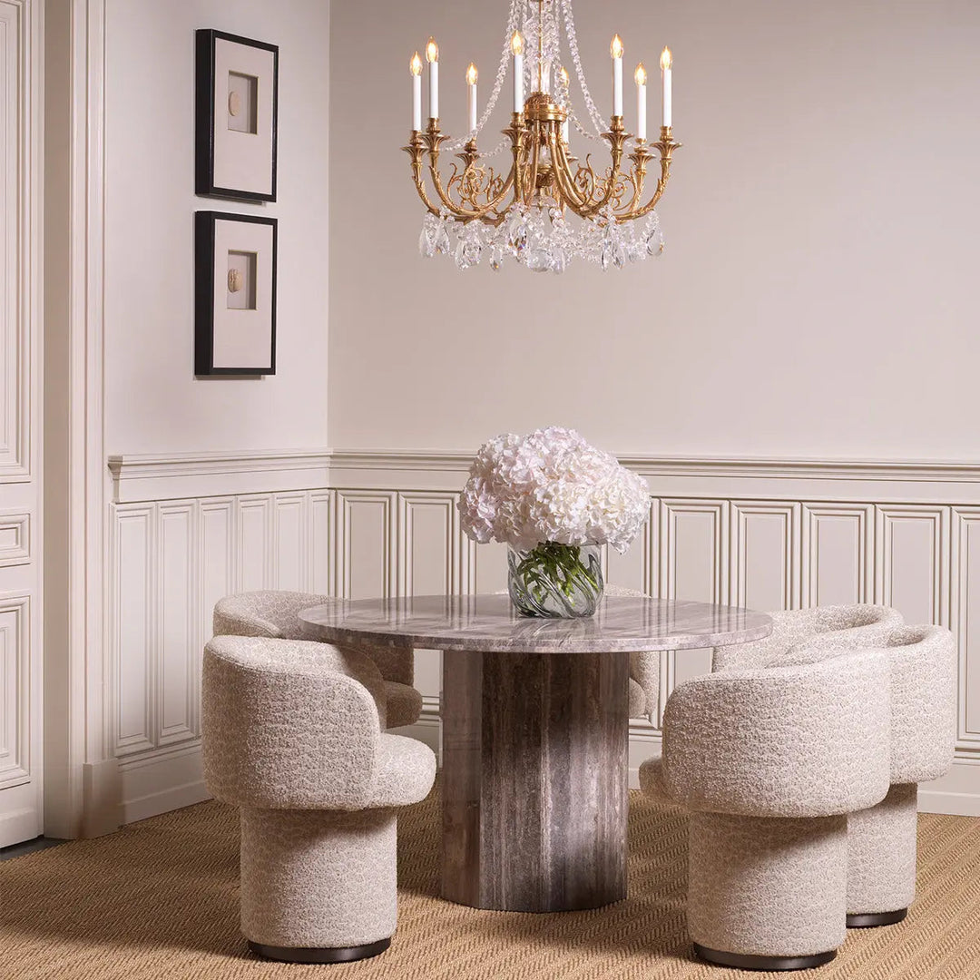 Dining Table Florence Silver Travertine - image 2