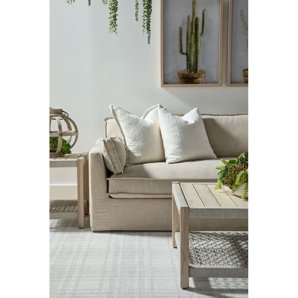 Thea Outdoor 90" Taper Arm Slipcover Sofa