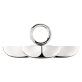 Vertigo Small Silver-Plated 3-Bowl Aperitif Serving Dish