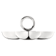 Vertigo Small Silver-Plated 3-Bowl Aperitif Serving Dish