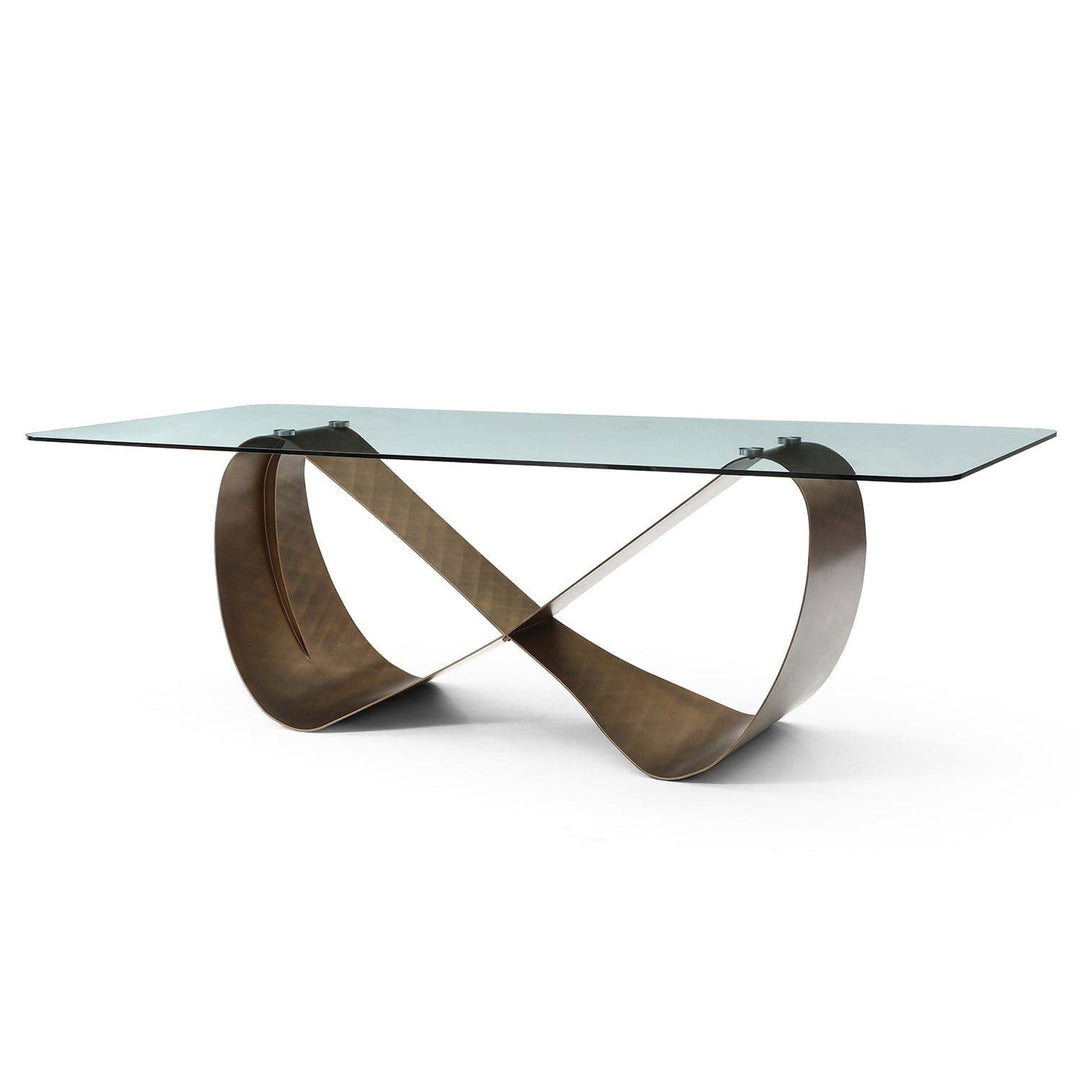 Tiffany Dining Table-Whiteline Modern Living-WHITELINE-DT1928-CRM/BRZ-Dining TablesCeramic Top-5-France and Son