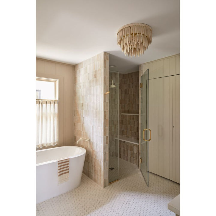 Tiffany 1 Light Semi Flush Mount
