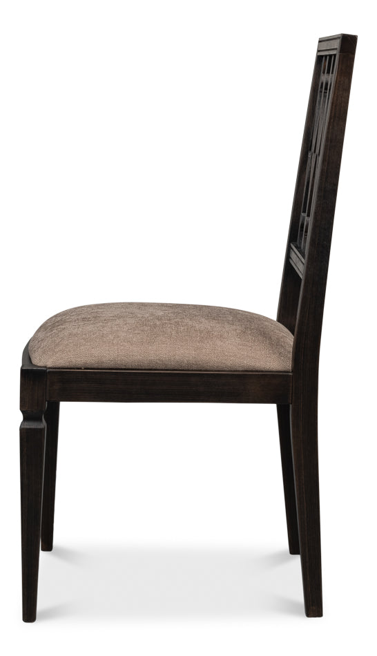 Diamond Side Chair - Nero - Mushroom-SARREID-SARREID-U004-03F50-Dining Chairs-4-France and Son