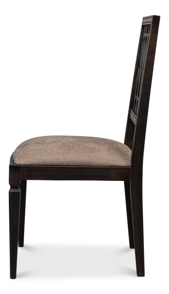 Diamond Side Chair - Nero - Mushroom-SARREID-SARREID-U004-03F50-Dining Chairs-4-France and Son