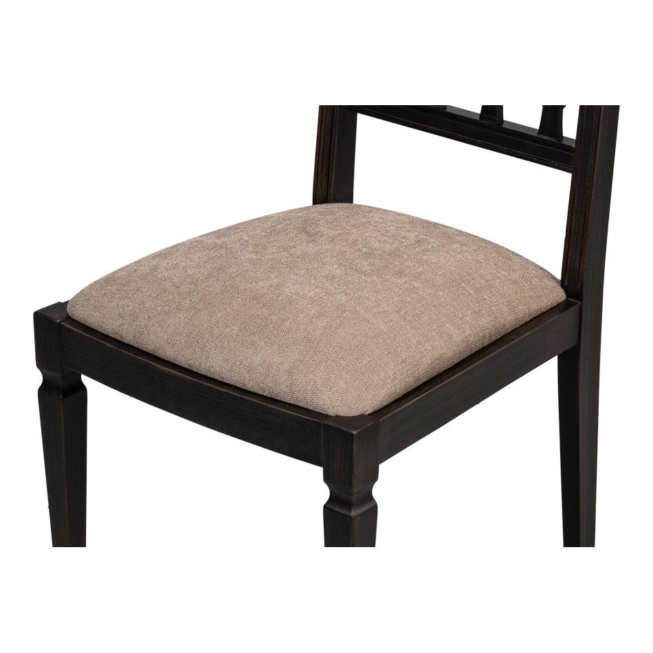 Diamond Side Chair - Nero - Mushroom-SARREID-SARREID-U004-03F50-Dining Chairs-2-France and Son