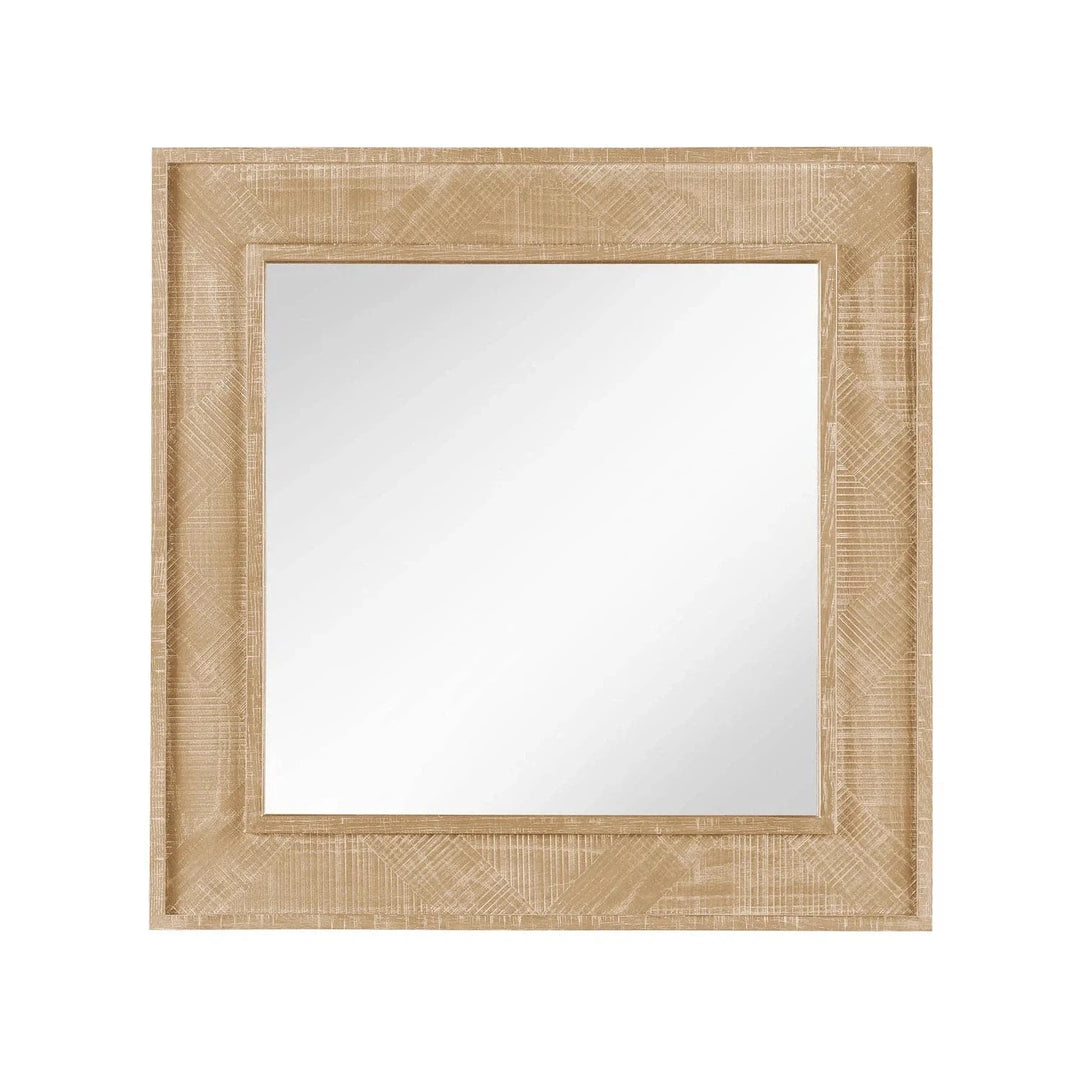 Modern Farmhouse - Square Mirror-Universal Furniture-UNIV-U011D04M-MirrorsRustic Natural Oak-4-France and Son