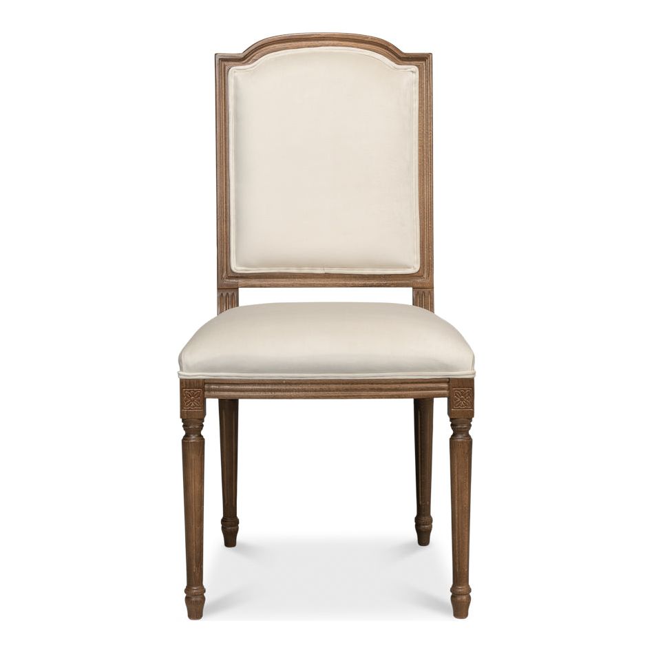 Dining Chairs Louis XVI Squared Side Chair - Driftwood
