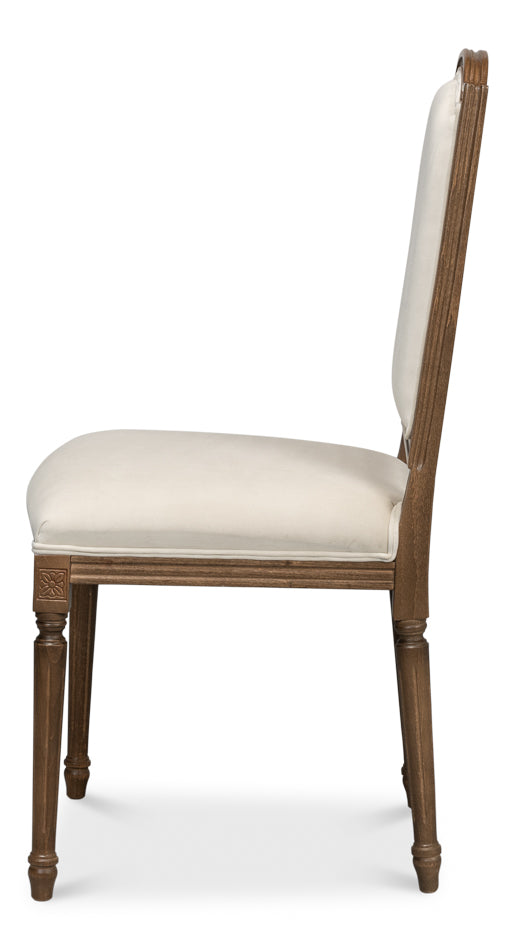 Louis XVI Squared Side Chair - Driftwood-SARREID-SARREID-U015-07F49-Dining Chairs-3-France and Son