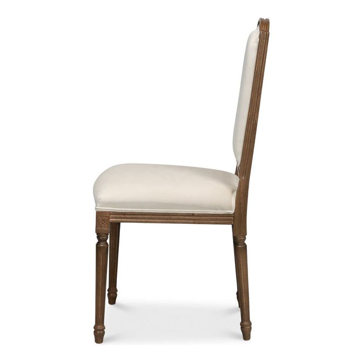 Dining Chairs Louis XVI Squared Side Chair - Driftwood