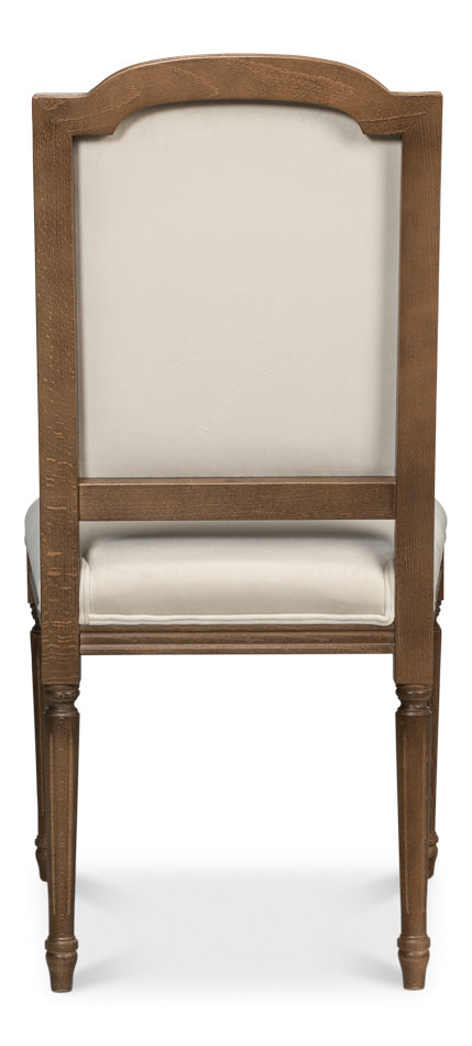 Louis XVI Squared Side Chair - Driftwood-SARREID-SARREID-U015-07F49-Dining Chairs-4-France and Son