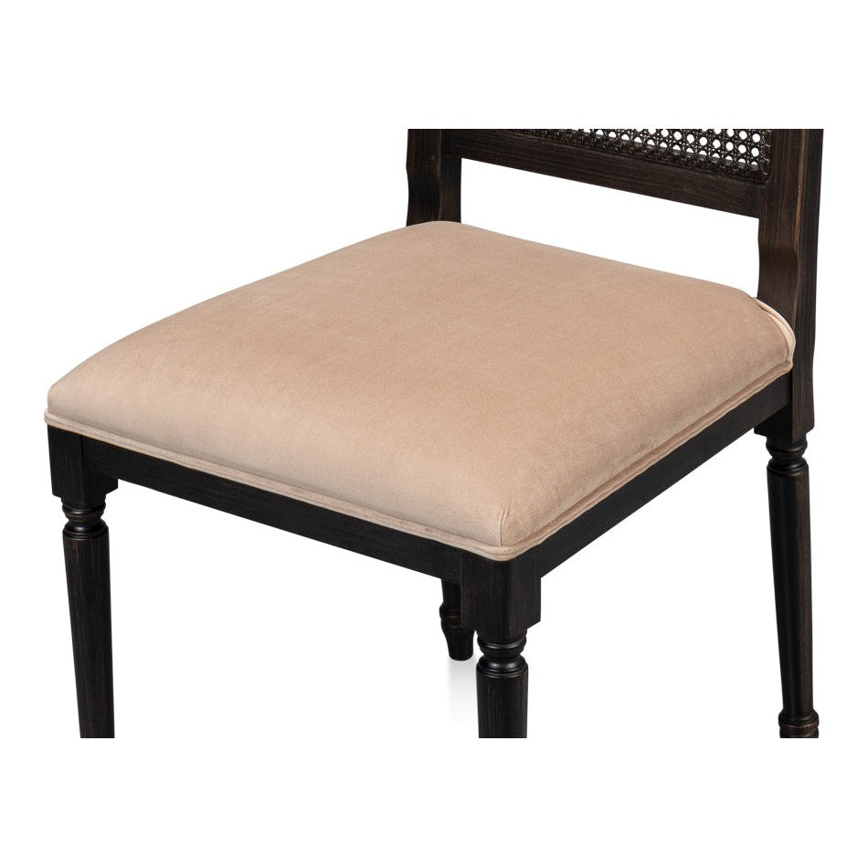Cane Back Side Chair - Nero - Toffee-SARREID-SARREID-U094-03F48-Dining Chairs-4-France and Son