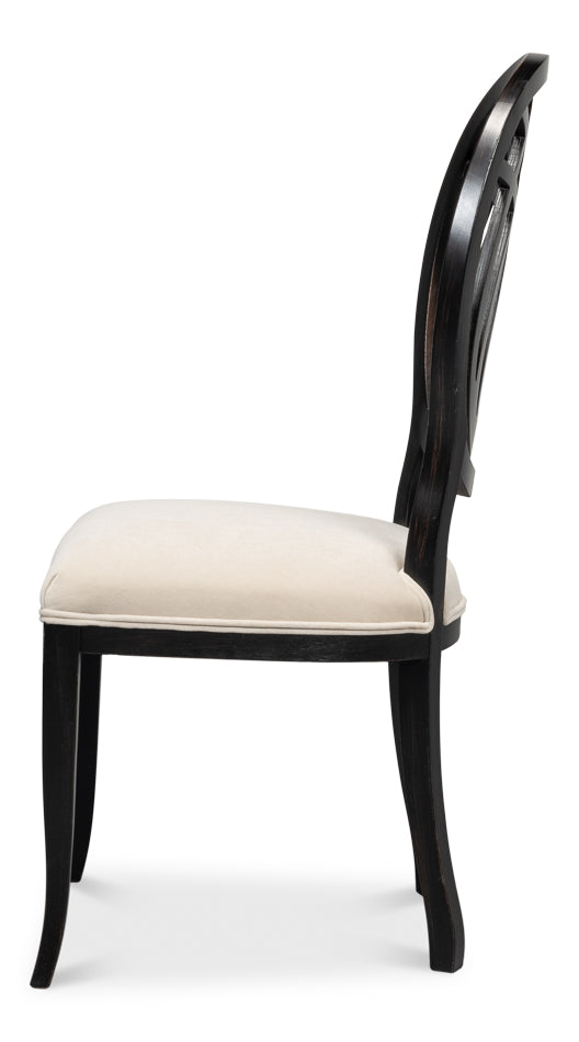 Goccia Side Chair - Nero - Banks Organza-SARREID-SARREID-U165-03F11-Dining Chairs-2-France and Son