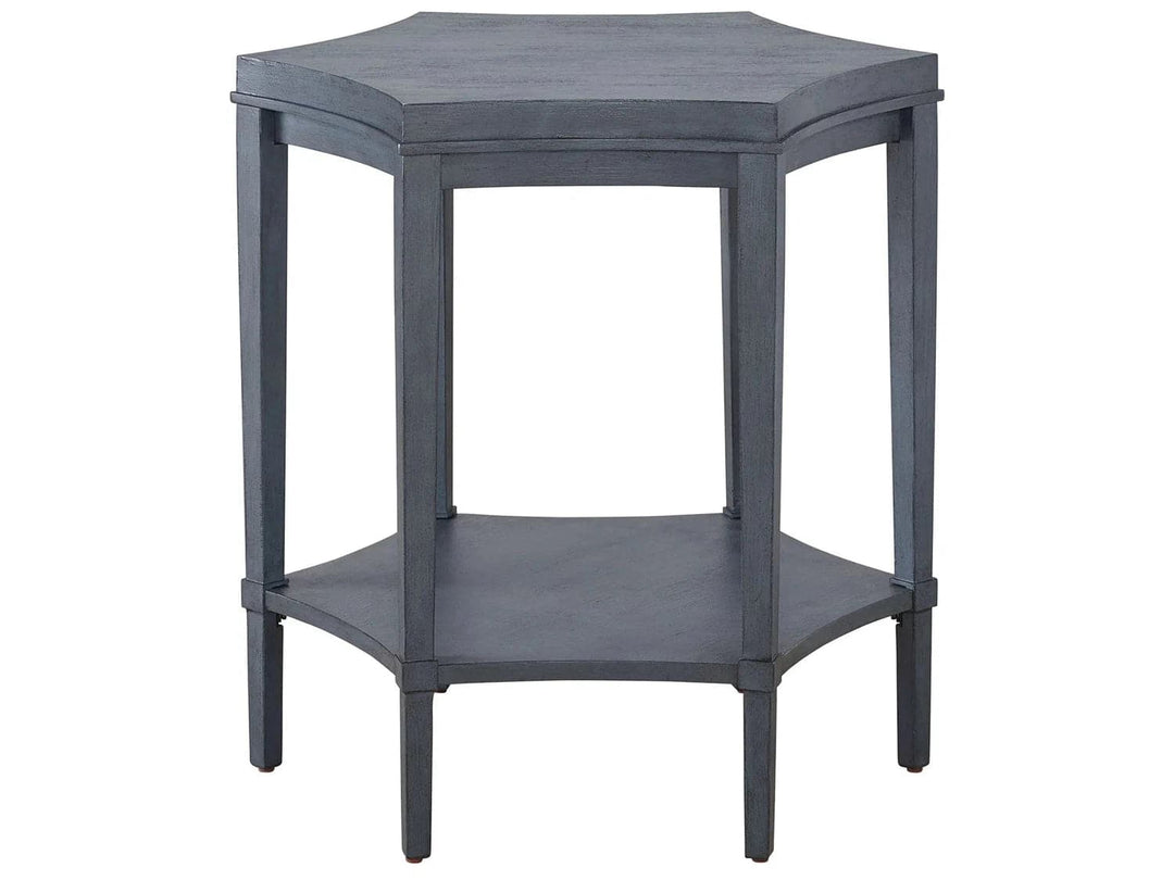 Past Forward - Hexagonal End Table-Universal Furniture-UNIV-U178B815-Side TablesStonewashed Denim-5-France and Son