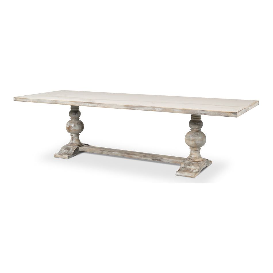 Rectangular Dining Table with  Marble Top