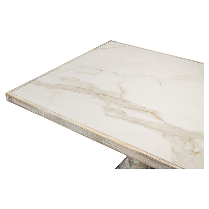 Rectangular Dining Table with  Marble Top