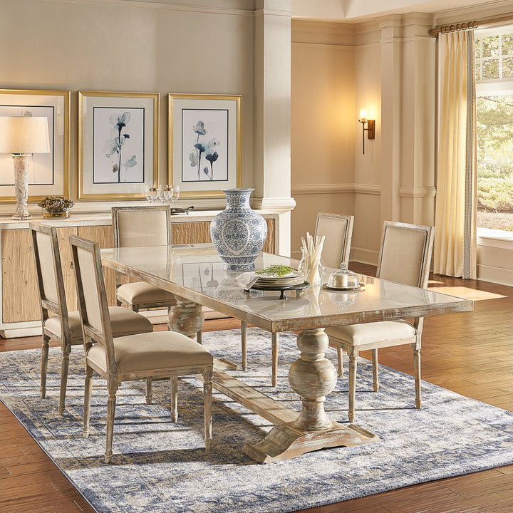 Rectangular Dining Table with  Marble Top