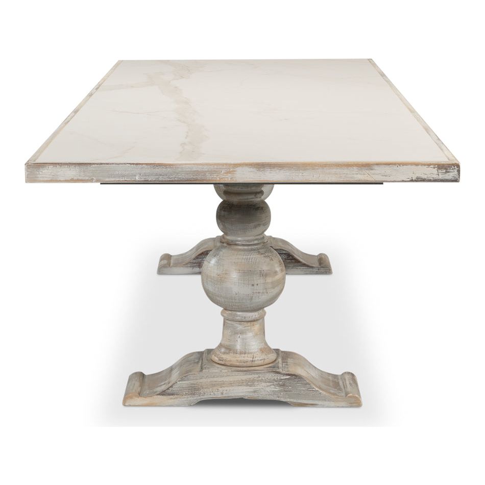 Rectangular Dining Table with  Marble Top