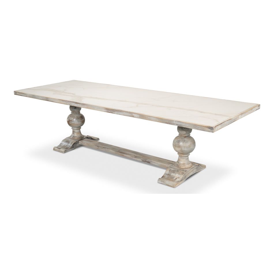 Rectangular Dining Table with  Marble Top