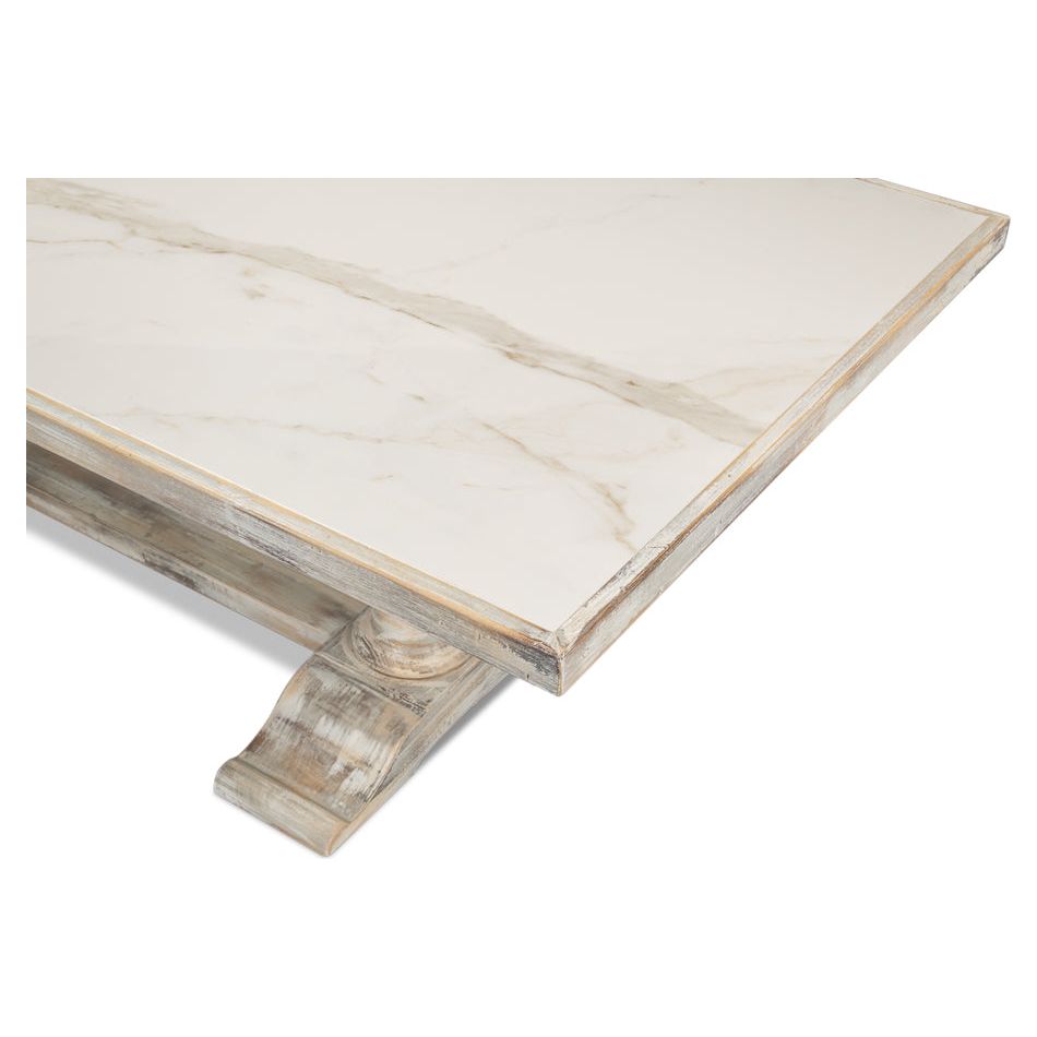 Rectangular Dining Table with  Marble Top