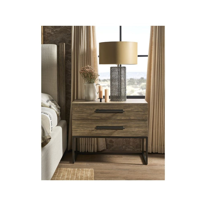 Boulder Metal Base Nightstand