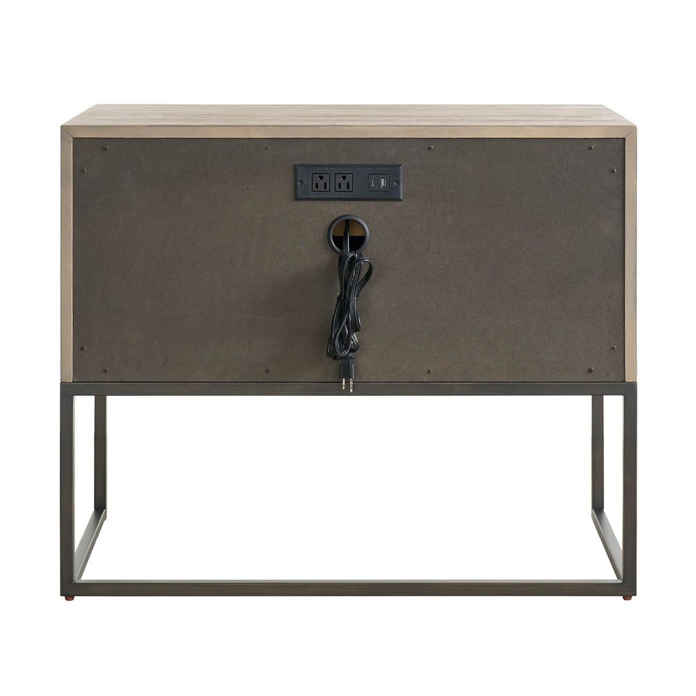 Boulder Metal Base Nightstand
