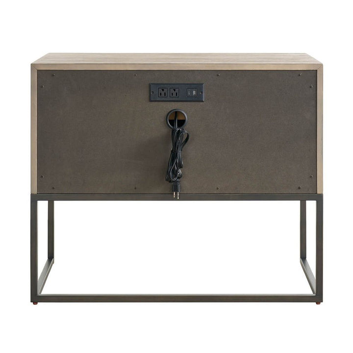 Boulder Metal Base Nightstand