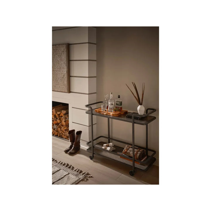Smoked Bronze Bar Cart