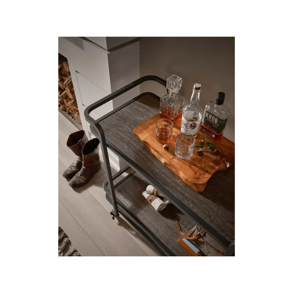 Smoked Bronze Bar Cart