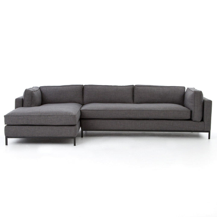 Hudson 2-Piece Chaise Sectional - Bennett Charcoal - Left Chaise