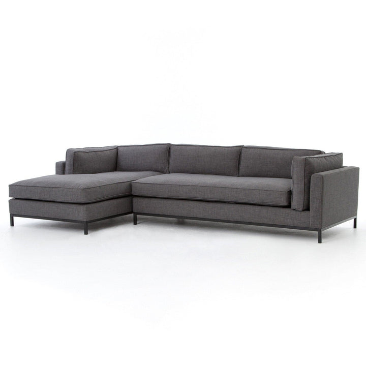 Hudson 2-Piece Chaise Sectional - Bennett Charcoal - Left Chaise