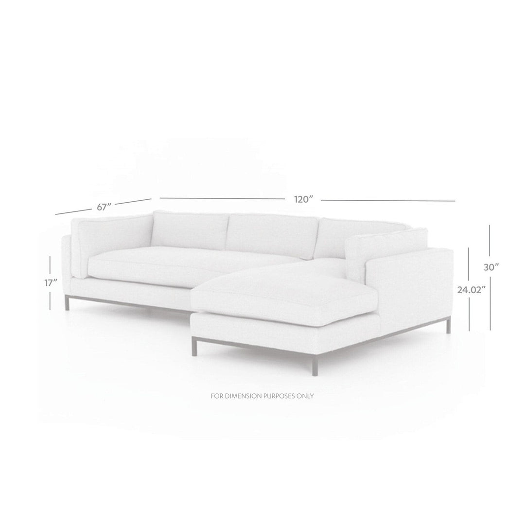 Hudson 2-Piece Chaise Sectional - Bennett Moon -   Right Chaise