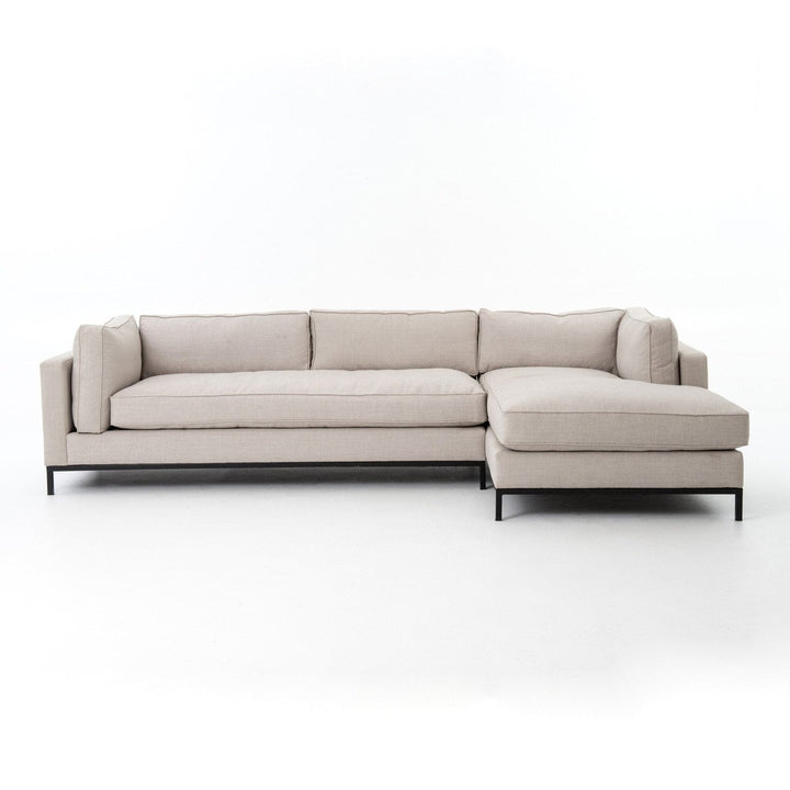 Hudson 2-Piece Chaise Sectional - Bennett Moon -   Right Chaise