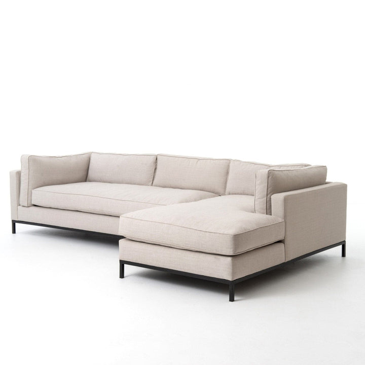 Hudson 2-Piece Chaise Sectional - Bennett Moon -   Right Chaise