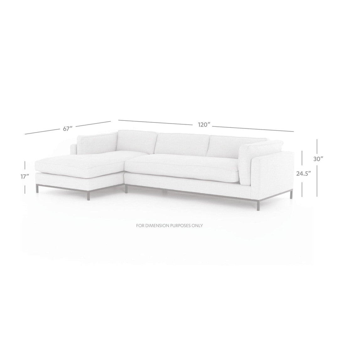 Hudson 2-Piece Chaise Sectional - Bennett Moon - Left Chaise