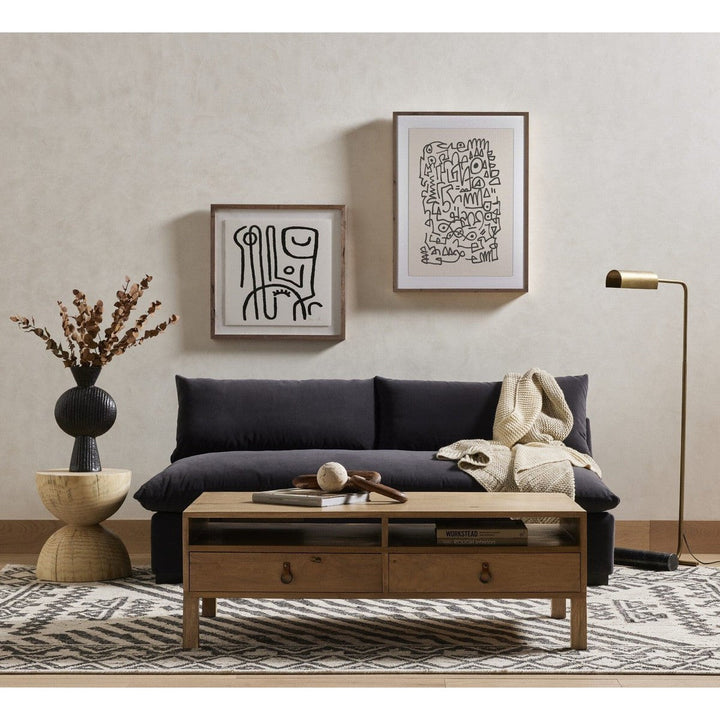 Emerson Armless Sofa - Henry Charcoal