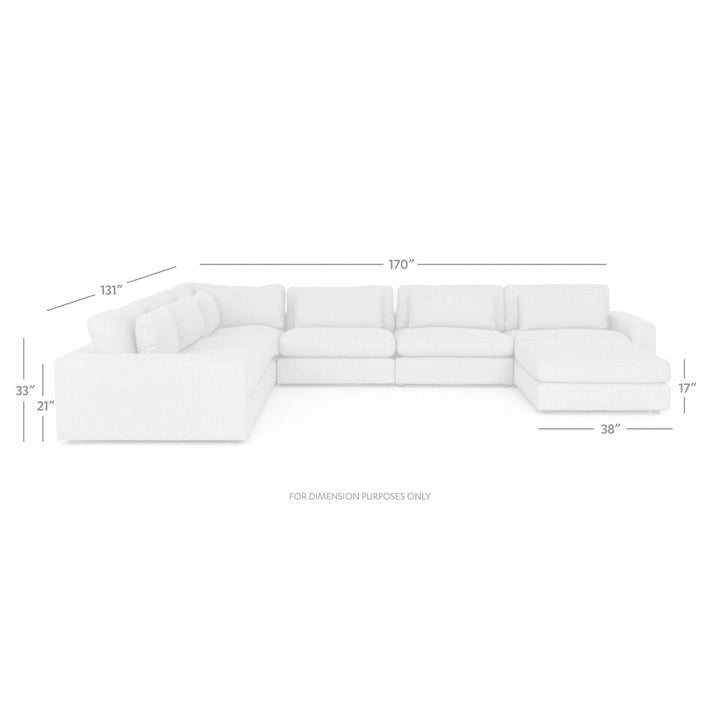 Kingston 6-Piece Sectional - Essence Natural - Without Ottoman