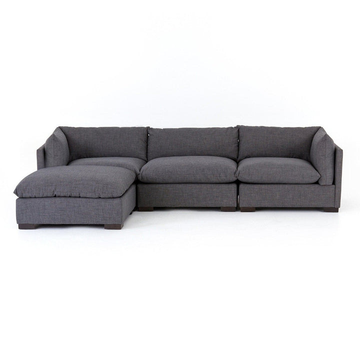 Holden 3-Piece Sectional - Bennett Charcoal - With Ottoman