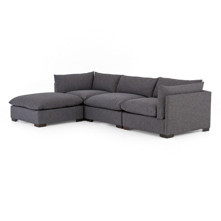 Holden 3-Piece Sectional - Bennett Charcoal - With Ottoman