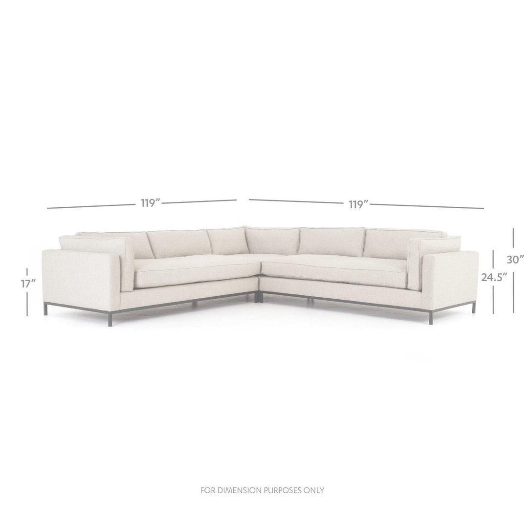 Hudson 3-Piece Sectional - Bennett Moon