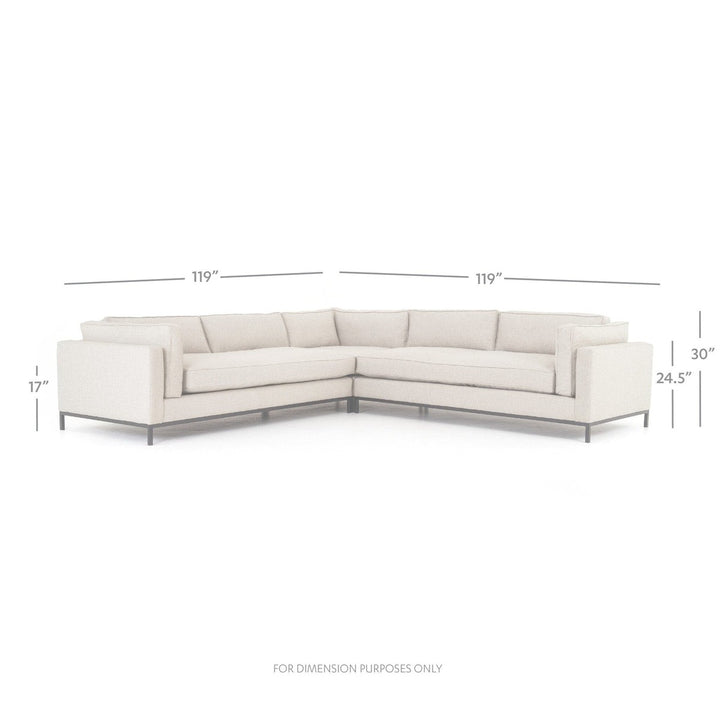 Hudson 3-Piece Sectional - Bennett Moon